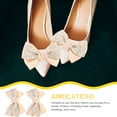 thumbnail image 4 of RENACLIPY Beige Bow Shoe Charms for Shoes and Handbags, 1 Pair Decorative Fashion Accessories for Bags and Footwear, 4 of 5