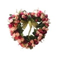 thumbnail image 2 of Corona colgante de puerta delantera Soledad Flores de rosas decorativas Rosa Vino 78 pulgadas, 2 of 7