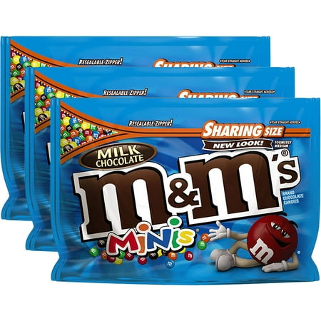 (3 Pack) M&M'S Minis Milk Chocolate Candy, 10.1 (Best Milk Chocolate In India)