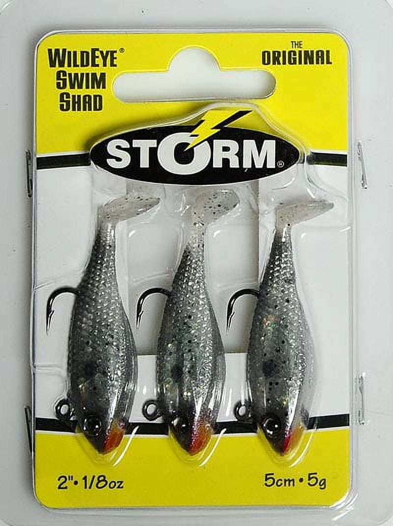 (2 pack) Storm WildEye Swim Shad 2" Fishing Lure 1/8oz Shad 3pcs