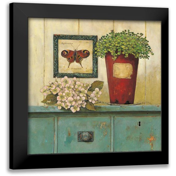Fisk, Arnie 12x12 Black Modern Framed Museum Art Print Titled - Garden Cabinet