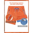 thumbnail image 6 of APTRO Mens Swim Trunks with Compression Liner 5 inch Inseam Quick Dry 2 in 1 Beach Bathing suits with Zipper Pockets 1-Orange XL, 6 of 7