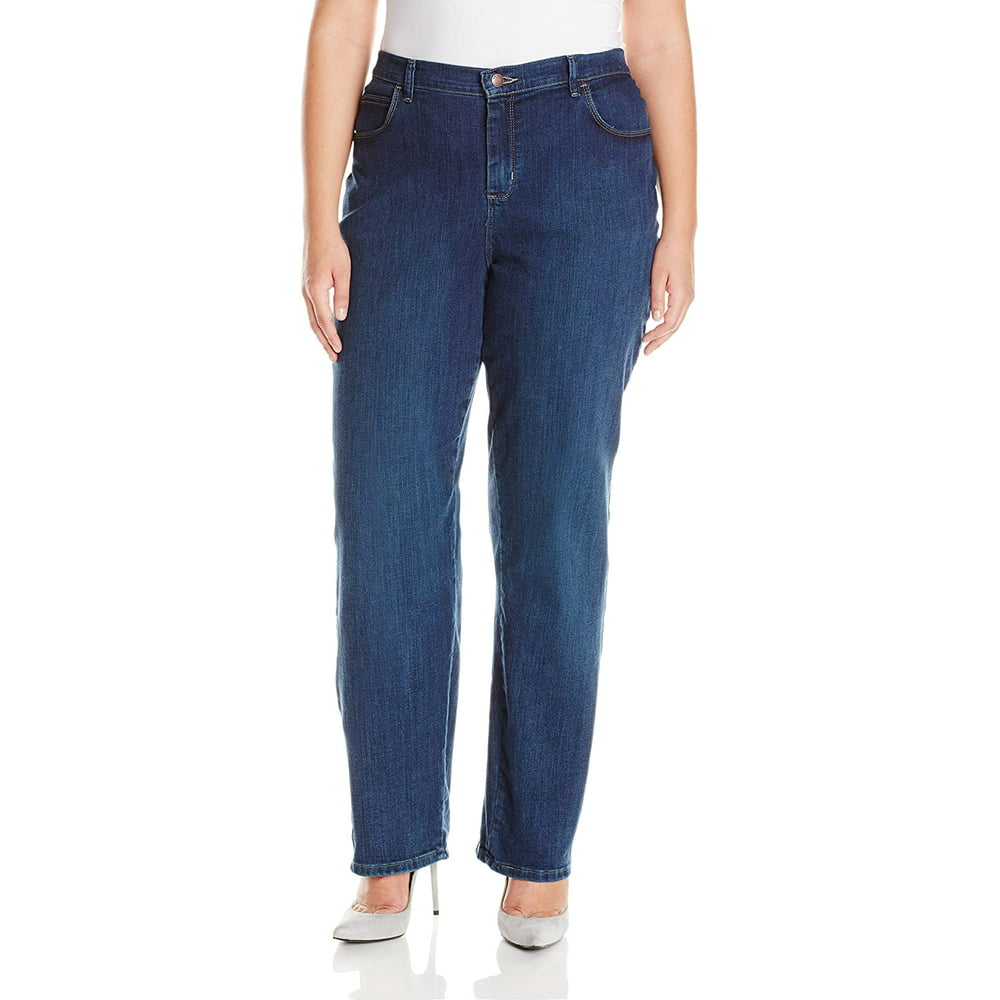 Lee Womens Jeans Plus Relaxed Fit Straight Leg Stretch 30w Walmart