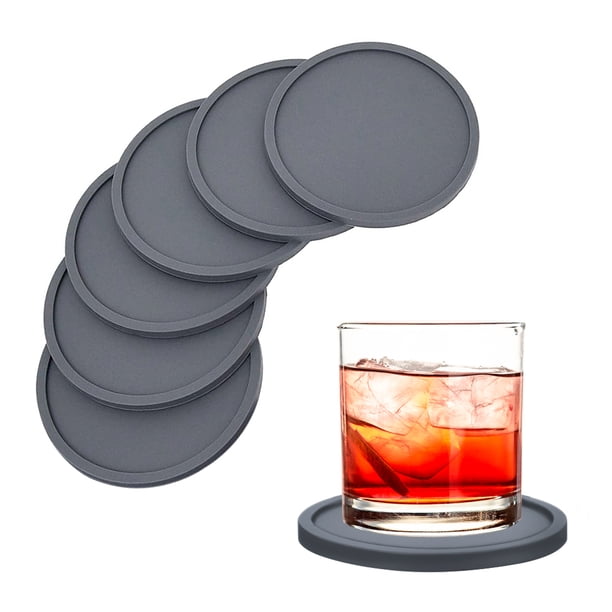 Set 6 Piezas Portavasos Silicón - Coquo - Base Antideslizante