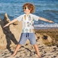 thumbnail image 3 of FORMRS Boys Rash Guard Short Sleeves Swim Shirt Quick Dry UPF 50+ Sun Protection, Sizes 3-12T, Cute Animal, 3 of 6