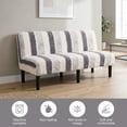 thumbnail image 5 of Eurhowing Armless Sofa Cover, Fuzzy Plush Non-Slip Futon Slipcover, Fall Winter Thick Sofa Bed Furniture Protector, Loveseat, Gray, 5 of 10