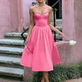 thumbnail image 7 of Efsteb Sleeveless Casual Summer Dresses for Women Lace Up Back Corset Dress Spaghetti Strap Pleated A-Line Midi Dresses (Pink,XL), 7 of 7