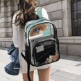 thumbnail image 6 of Iauyy Clear Backpack Heavy Duty PVC Transparent Backpack for College Workplace, 3d Animation Patterns, 6 of 8