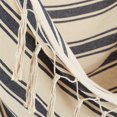 thumbnail image 2 of BLUE AND CREAM TICKING STRIPE HAMMOCK CHAIR WITH FRINGE TRIM, 2 of 4
