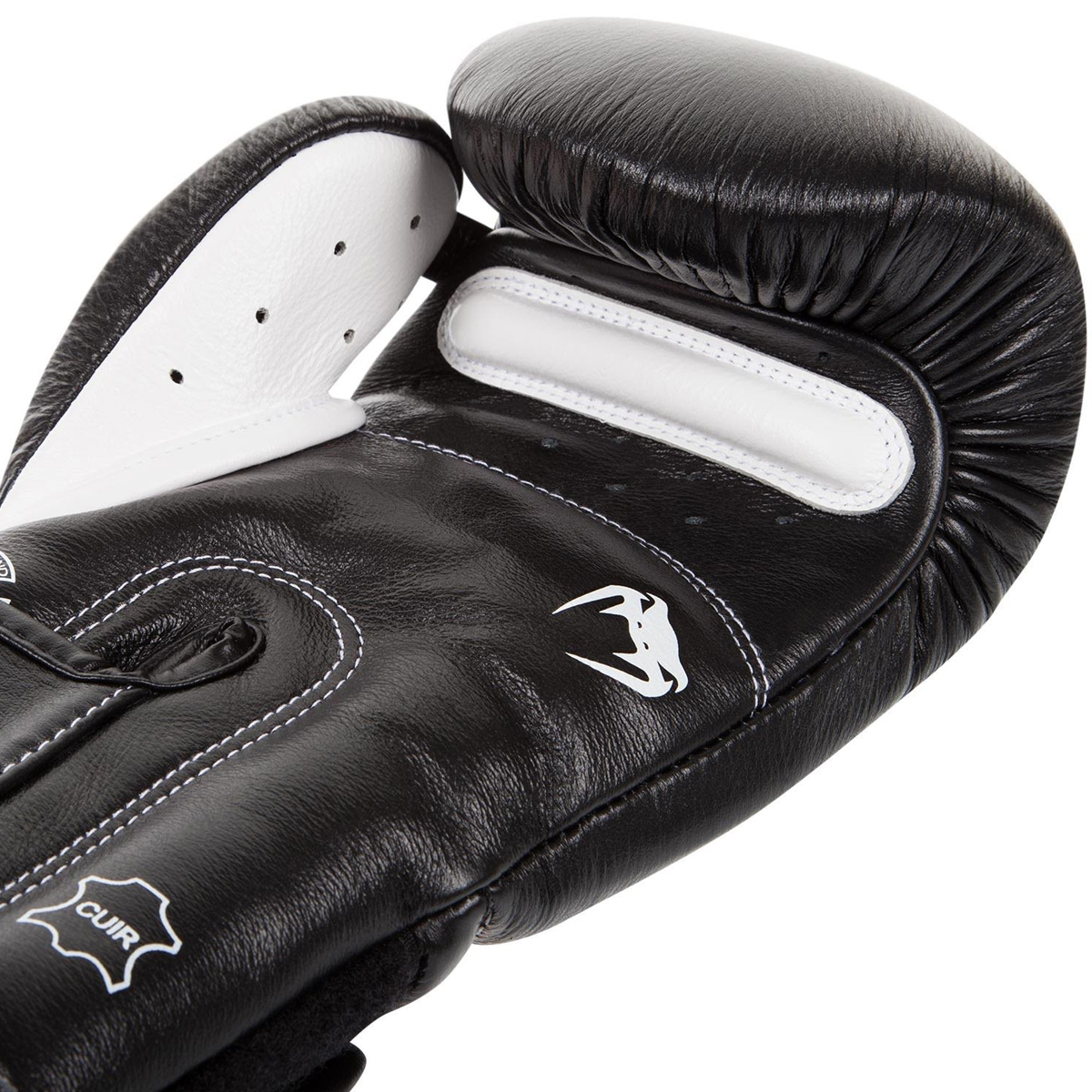 Venum Giant 3.0 Nappa Leather Hook and Loop Boxing Gloves - 12 oz. - Black/White - image 4 of 5