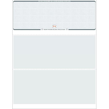 Blank Check Stock - 250 Blank Computer Check Stock - Check on Top - Linen Gray (Gray)