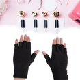 thumbnail image 2 of UV Glove for Nail Lamp Anti UV Gloves Nail Art UV Shield Gloves Professional Fiber Cotton Manicure Tool from UV Harm Sunburn, 2 of 5