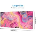 thumbnail image 4 of Large Marble Gaming Mouse Pad - Watercolor Marble Texture Extended Mouse Pad 31.5x11.8 Inch Modern Ink Art Laptop Keyboard Mousepad for Office and Home, 4 of 6