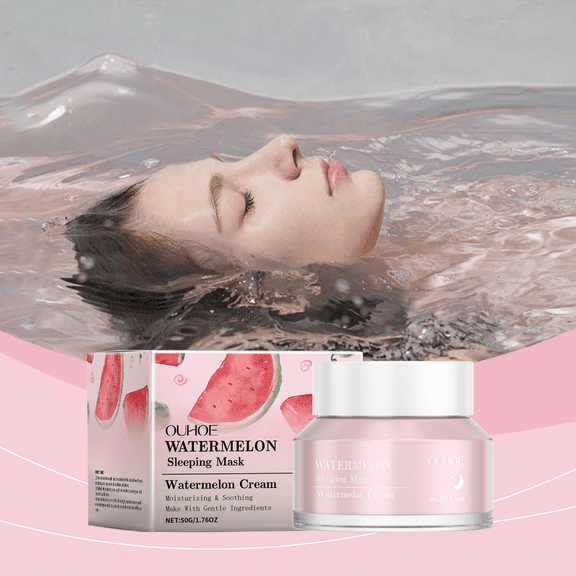Watermelon Sleeping Mask, Hydrating and Moisturizing, Brightening, Deep Cleansing Pores, Mask