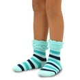 thumbnail image 3 of TeeHee Little Kids Girls Cotton Crew Ruffle Top Socks 6 Pair Pack (6-8 Years, Stripes), 3 of 8