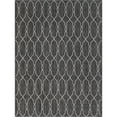 thumbnail image 1 of Unique Loom Outdoor Trellis Moroccan Rug 9' x 12' Rectangle Charcoal/Ivory, 1 of 1