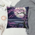 thumbnail image 2 of Fenyluxe Moon Tree Flowers Pillow Covers Printed on Both Sides for Couch Sofa Indoor Outdoor Home Decor 1PC 20x20in, 2 of 5