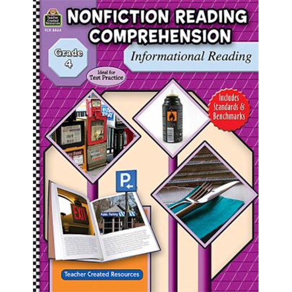 Pre-Owned Nonfiction Reading Comprehension - Informational Reading, Grade 4 (Paperback) 9781420688641