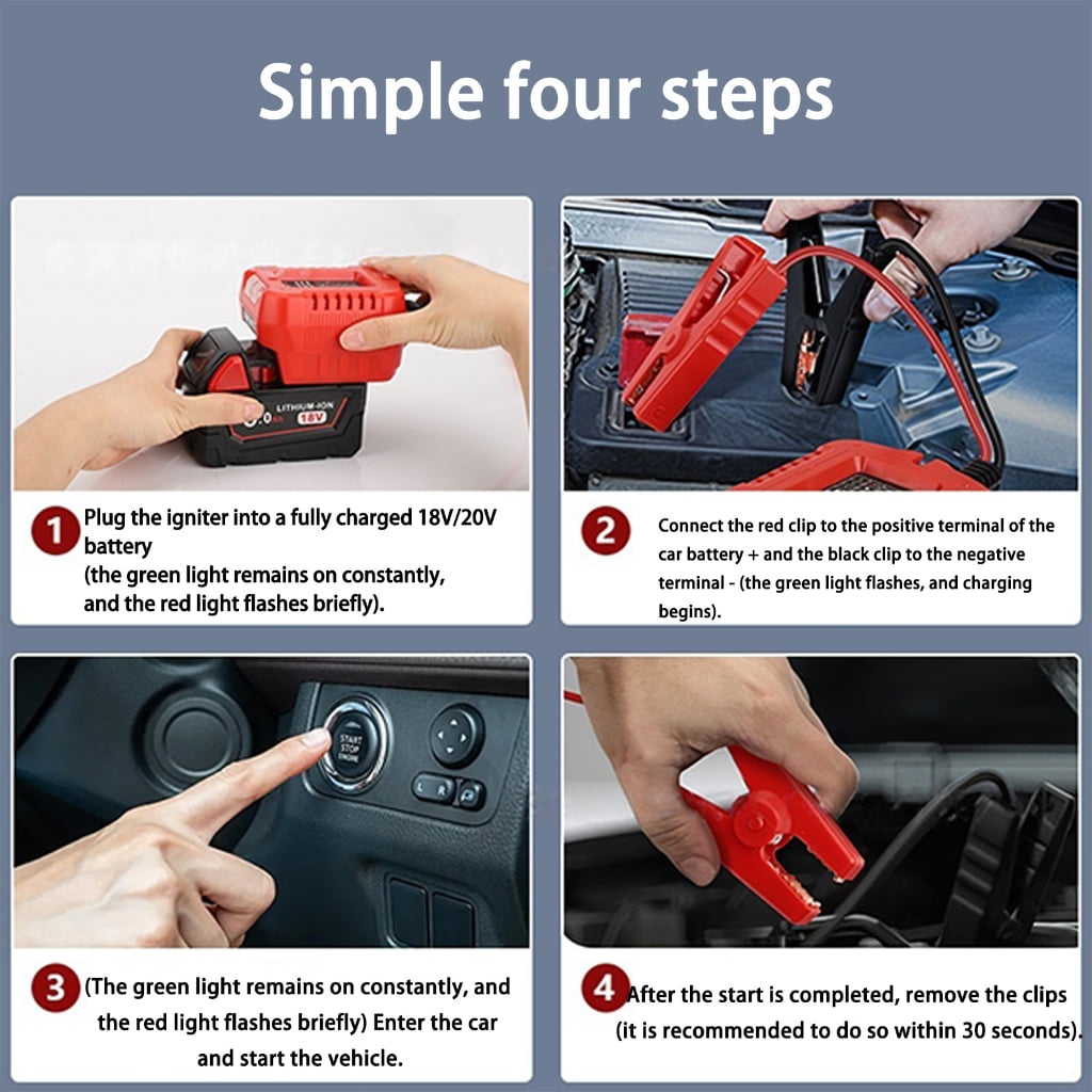 Professional Jump Starting Cable Wire Jumper Starting Clamp Automotive Boosting