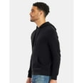 thumbnail image 2 of Alternative Mens Challenger Lightweight Eco-Washed French Terry Hooded Pullover Hoodie, Black - Large, 2 of 5