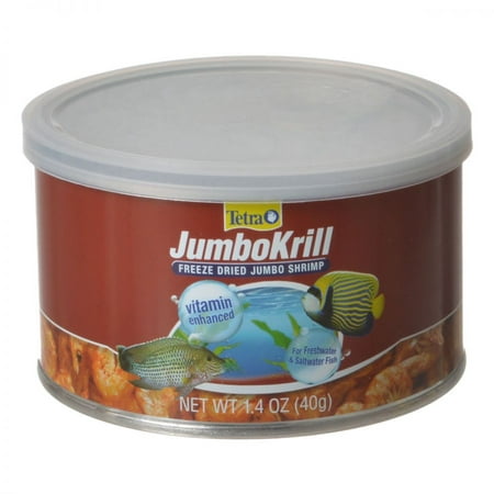 Tetra JumboKrill Freeze-Dried Jumbo Shrimp 1.4 Ounce, Natural Shrimp Treat For Aquarium (Best Shrimp For Fish Tank)