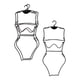 thumbnail image 4 of 3 perchas para traje de baño, perchas para bikini, soporte para vestido, perchas para traje de baño, traje de baño con gancho giratorio superior para Negro Soledad Percha para traje de baño, 4 of 9