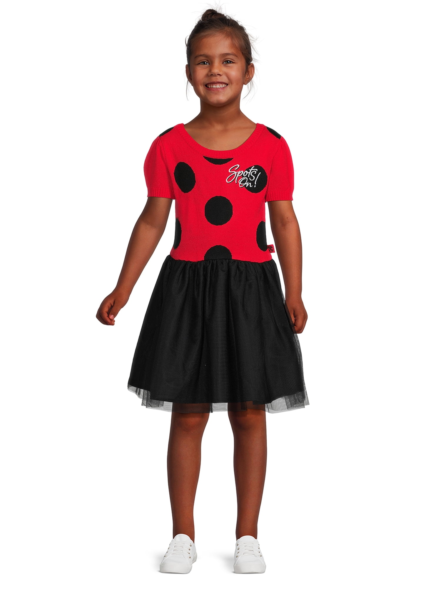 Miraculous Ladybug Girls' Short Sleeve Play Dress, 2-Pack, Sizes 4-14