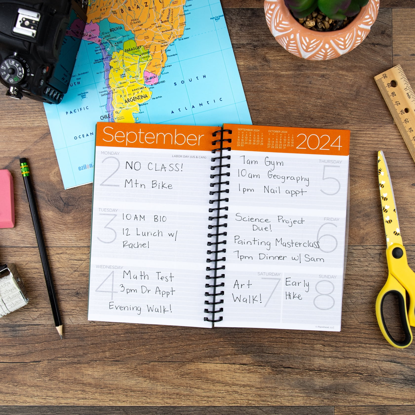 See it Bigger Academic July 2024-June 2025 Weekly Student Planner (8 x 5)