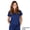 TRUE NAVY, variant on -Super Soft Medical Scrub Top Premium Womans Junior Fit 3 Pocket Mock Wrap Top