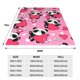 thumbnail image 3 of Balery Panda Heart Valentine Pink Manta de Felpa Suave y Acogedora – Cobija de Franela Aterciopelada para Cama, Lavable y Cálida para Sofá, Mascotas, Transpirable-50"x40", 3 of 7