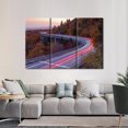 thumbnail image 2 of TISHIRON 3PCS Framed Canvas Wall Art Set,60"x40" Blue Ridge Scenic Area Trunk Road Canvas Art Decor, 2 of 7