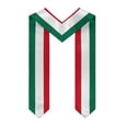 thumbnail image 2 of More design Graduation shawl Mexico Flag & United States Flag Stole Sash Honor Study Aboard International Students, 2 of 7