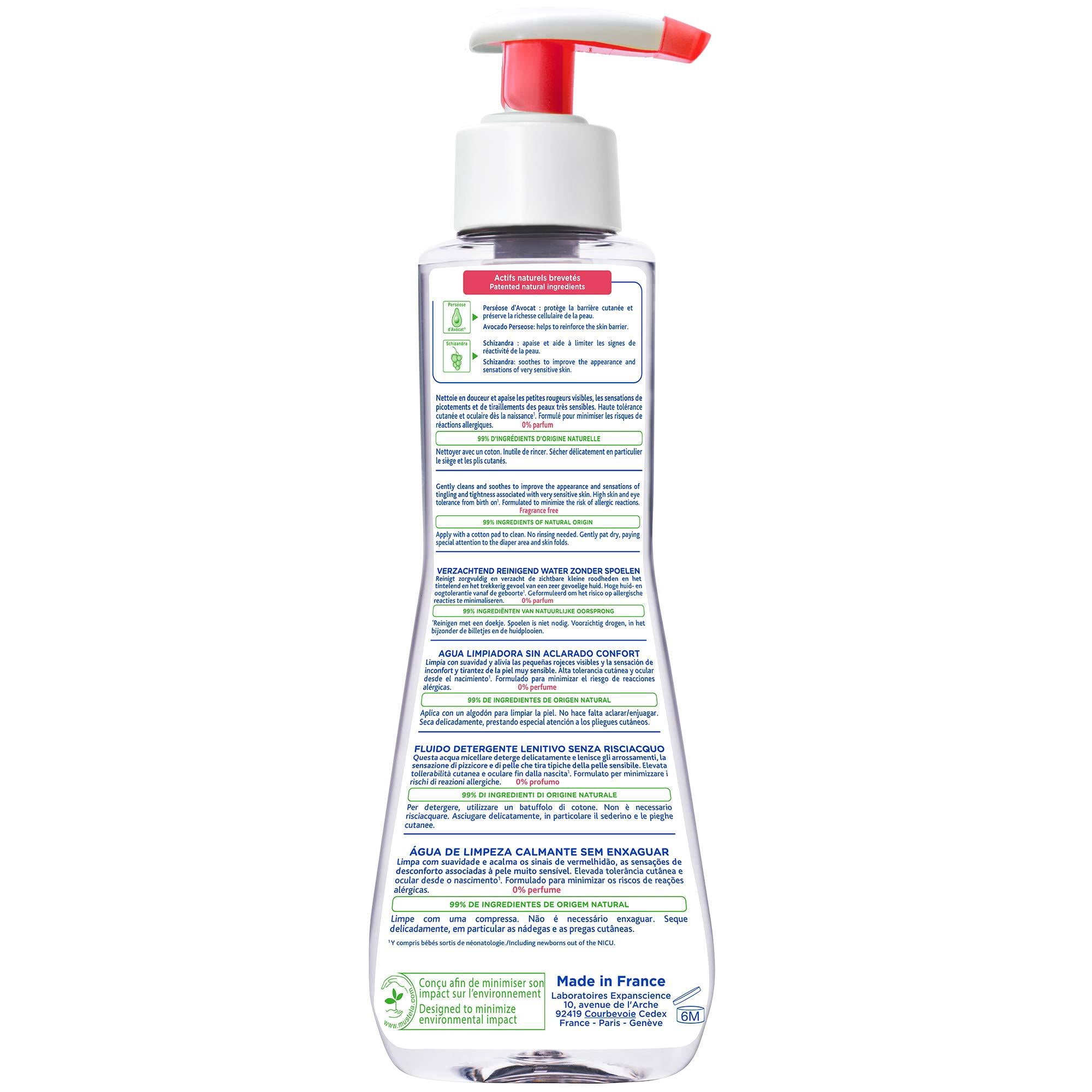 mustela no rinse cleansing water ingredients