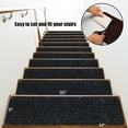 thumbnail image 2 of Gymax 15 PCS Slip-resistant Stair Mats 30'' x 8'' Non-Slip Stair Treads Carpet Black, 2 of 10