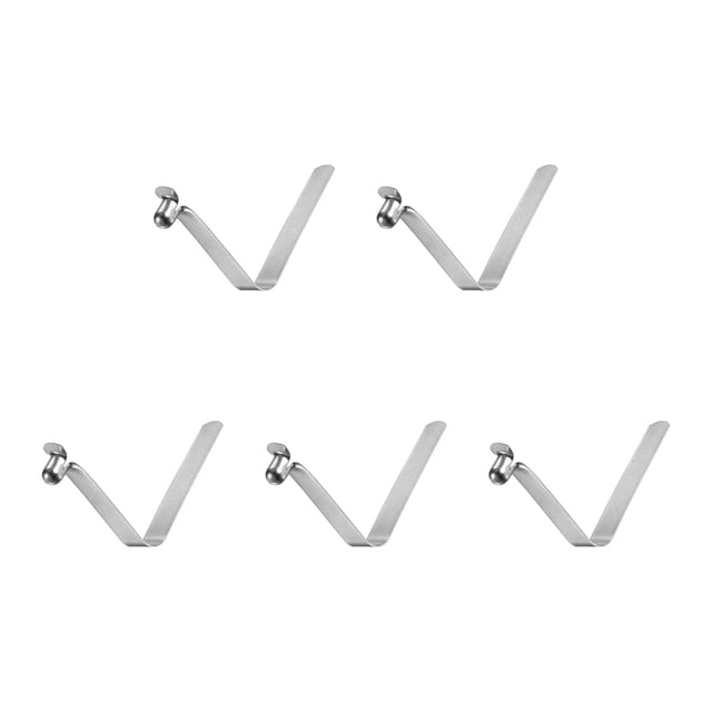 Unique Bargains 5pcs Single Button Kayak Paddle Snap Spring Clip 49mmx6.3mm V Shaped Hollow Lift Telescopic Locking Pole Clips