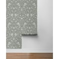 thumbnail image 5 of NextWall Grey Vintage Bird Ogee Peel and Stick Wallpaper - 20.5 in. W x 9 ft. L Roll, 5 of 6