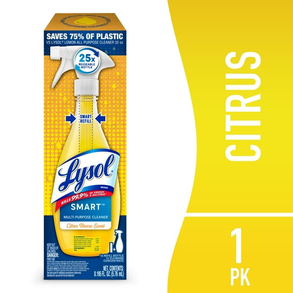 Lysol Smart Multi-Purpose Household Cleaner - 1 1 Citrus Breeze Starter Kit