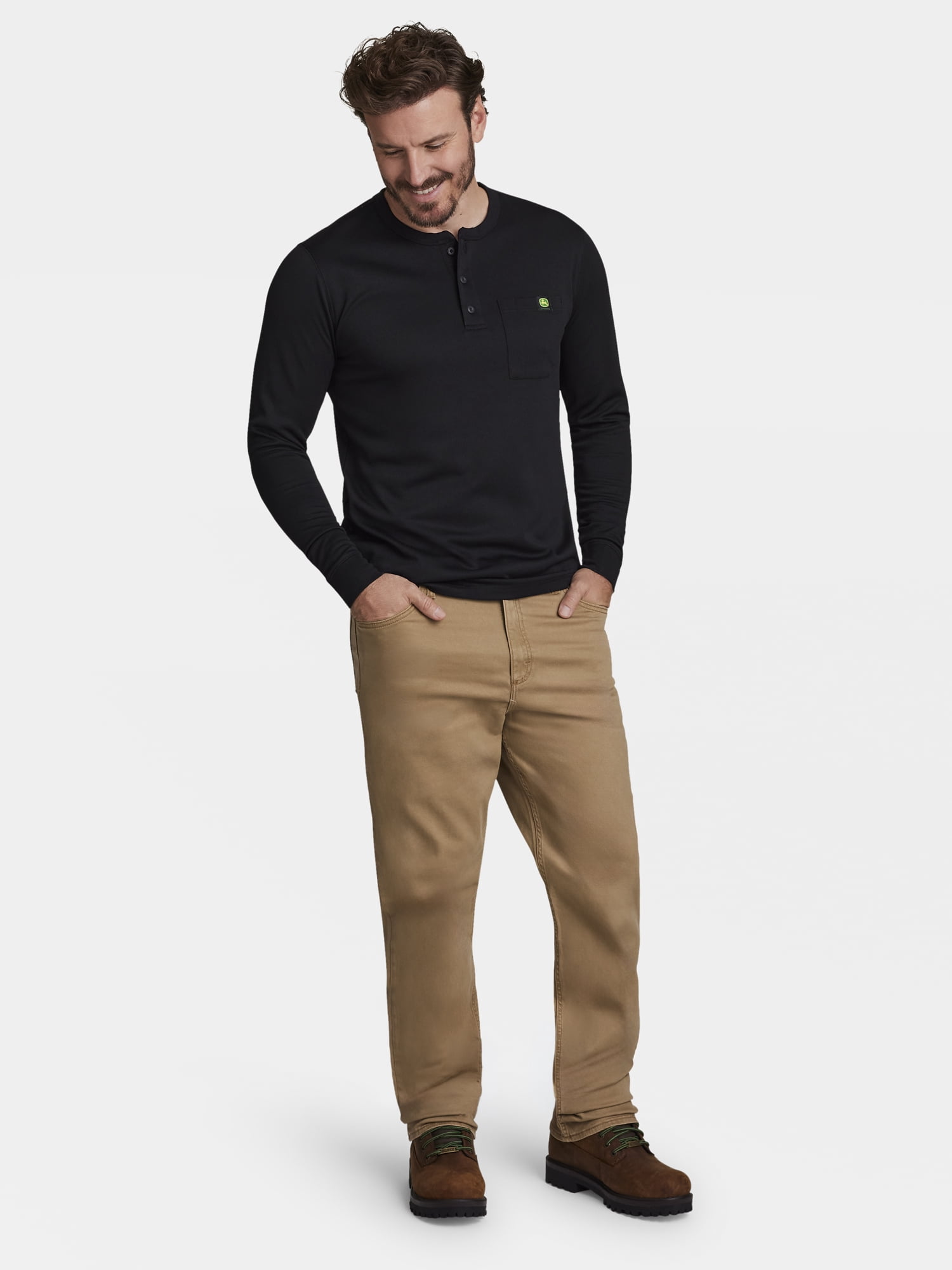 John Deere Men’s Warmth Shield™️ Long Sleeve Thermal Pocket Henley, Sizes S - 3XL