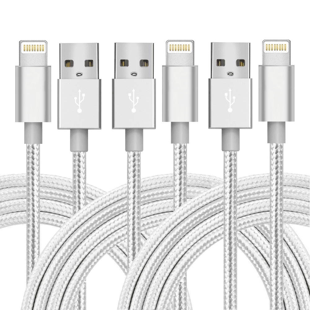 [3 Pack] 6ft Long MFI Certified Phone Charger Cable HeavyDuty