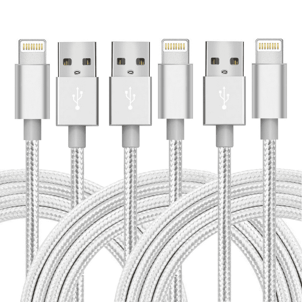 [3 Pack] 6ft Long MFI Certified Phone Charger Cable HeavyDuty