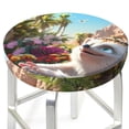 thumbnail image 3 of Naloa Playful Hedgehog Forest Pond Round Bar Stool Cushion Cover 12-14 inch, Fits Kitchen, Office, Restaurant Chairs - {sizeName}12 inch, 3 of 7