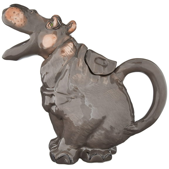 Blue Sky Ceramic 9.25" x 5.25" x 9.25" Hippo Teapot
