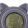 thumbnail image 2 of Bola de hierba gatera giratoria, bolas de hierba gatera seguras naturales, suministros de salud para mascotas de juguete (gris), 2 of 5
