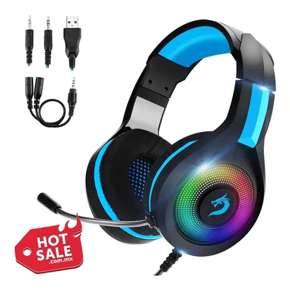 Audífonos Gamer Con Micrófono Y Luz Led Malubero Malu1252