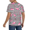 thumbnail image 2 of Fotbe Flamingos Baseball Jersey Shirt for Men and Women, Casual Short Sleeves Button Down T-Shirt-3X-Large, 2 of 9