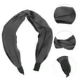 thumbnail image 3 of Unique Bargains 1 Pc Wide Tie Solid Color Headbands for Women Silver Tone Gray, 3 of 6