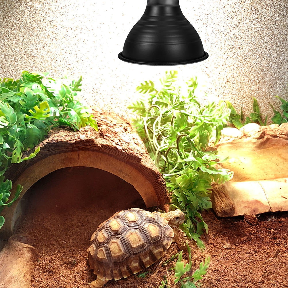 Healifty Reptile Heat Lamp Dome Iron Versatile Application Temperature Retention 2Pcs
