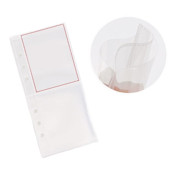 6 Hole PVC Binder Covers 6 Rings Card Organizers Binder Covers OR 10Pcs 6 Hole Punched Pocket for Card and Photo Storage