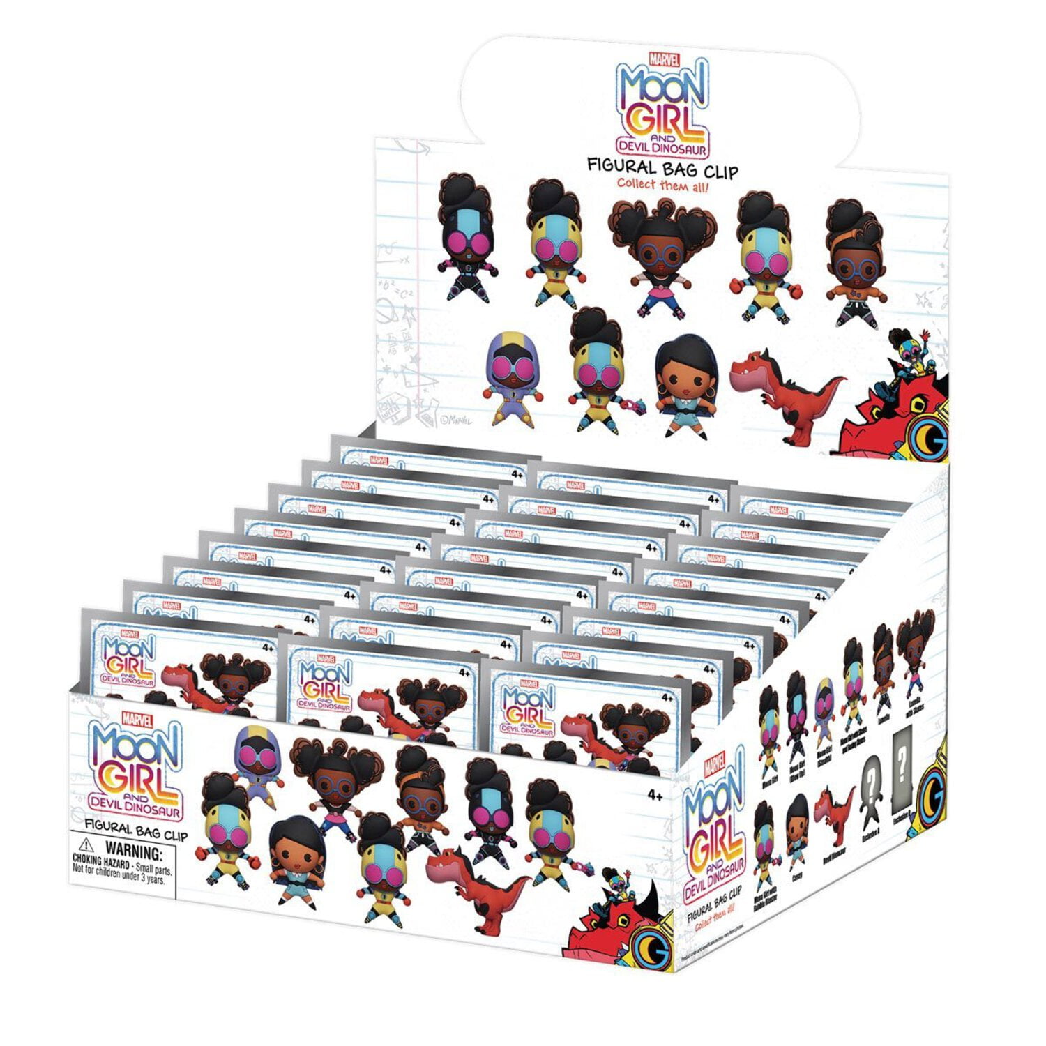 Monogram Moon Girl and Devil Dinosaur 3D Foam Bag Clips, Random