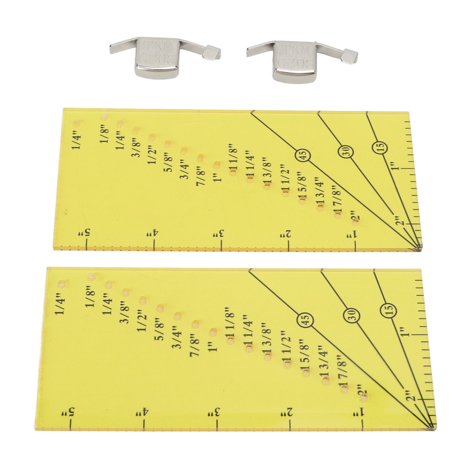 Spptty Seam Guide Set,2set Seam Guide Ruler Strong Stainless Steel Transparent